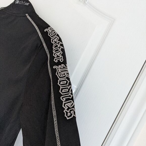 BETTER BODIES black zipped shirt pull sweatshirt size Large @W - Picture 10 of 11